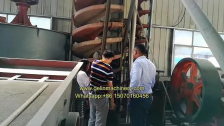 Máquina espiral de procesamiento de minería de mineral de cromo de arena aluvial