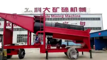 África Última tecnología Nueva condición Placer Planta de lavado de arena Trommel Máquina de criba Procesamiento de oro y diamantes Equipo de lavado de minería